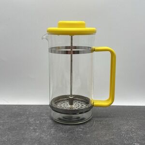 Vintage Yellow Bodum French Press 1 Liter 32 oz Cafetiere Coffee Maker Tea Pot